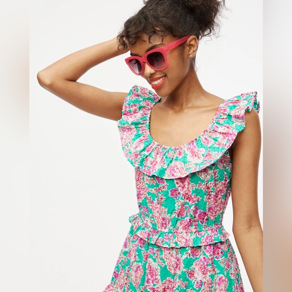 Floral Ruffle Midi Dress - Picture 2 of 4